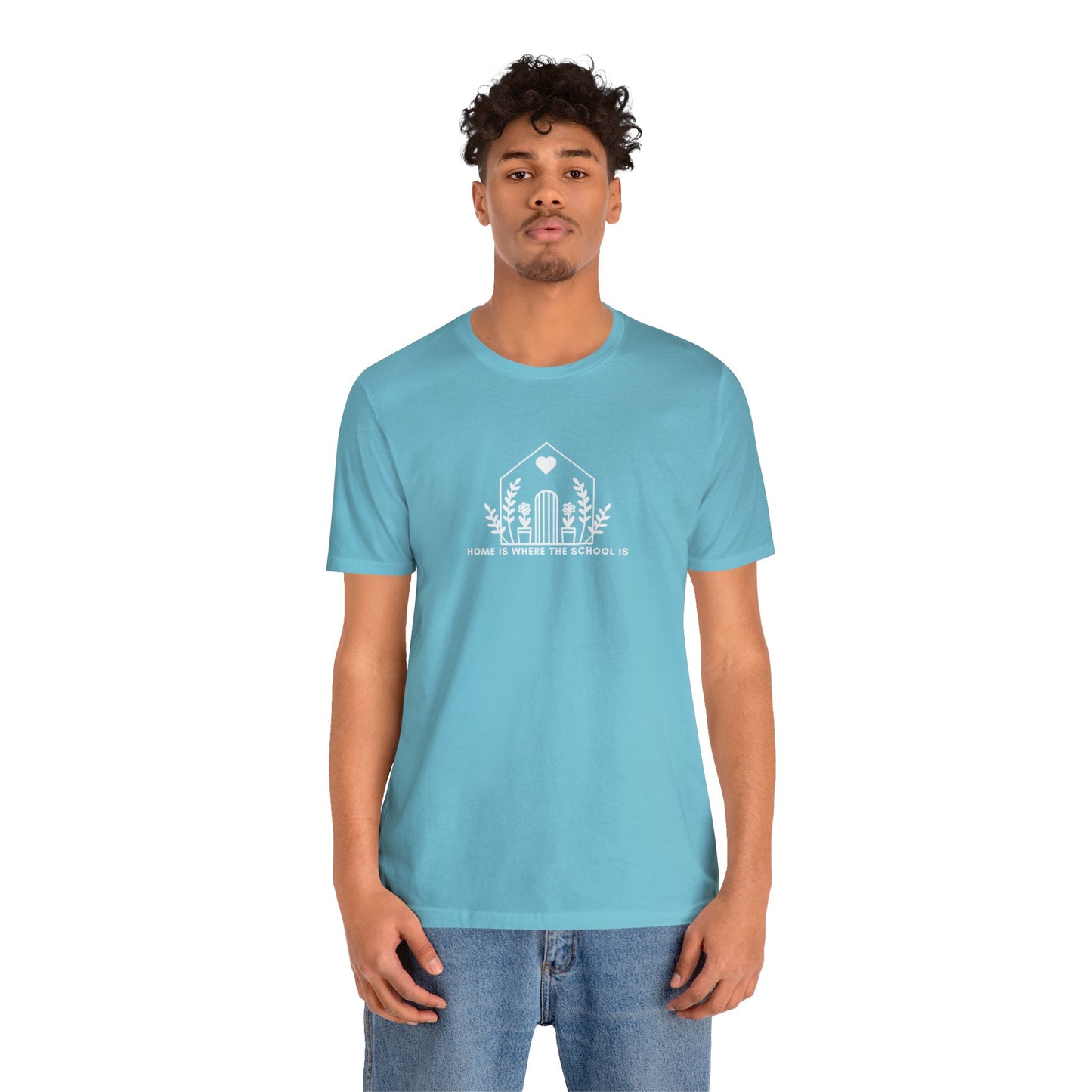 HOME IS WHERE THE SCHOOL IS - Homeschool Mom Christian T-shirts Proverbs 22:6