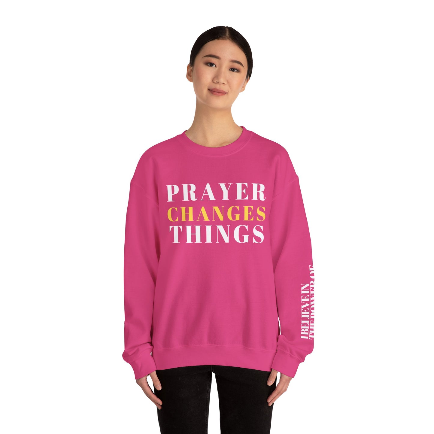 Prayer Changes Things - Need Prayer? Sweatshirt for Christians Crewneck Sweatshirt