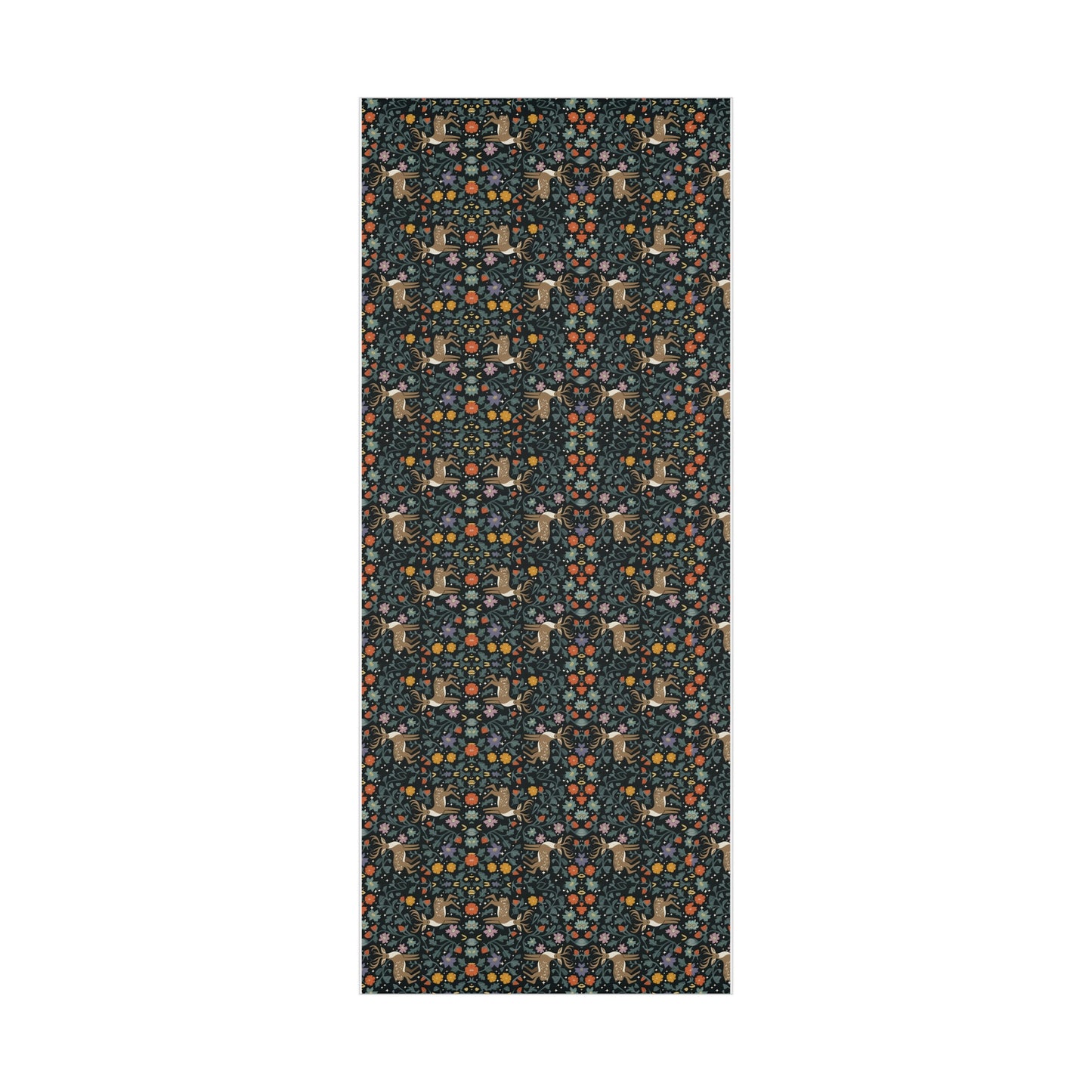 Cottage Core Christmas Wrapping Paper - Eco Friendly Wrapping Paper - Forrest Dark Gift Wrap