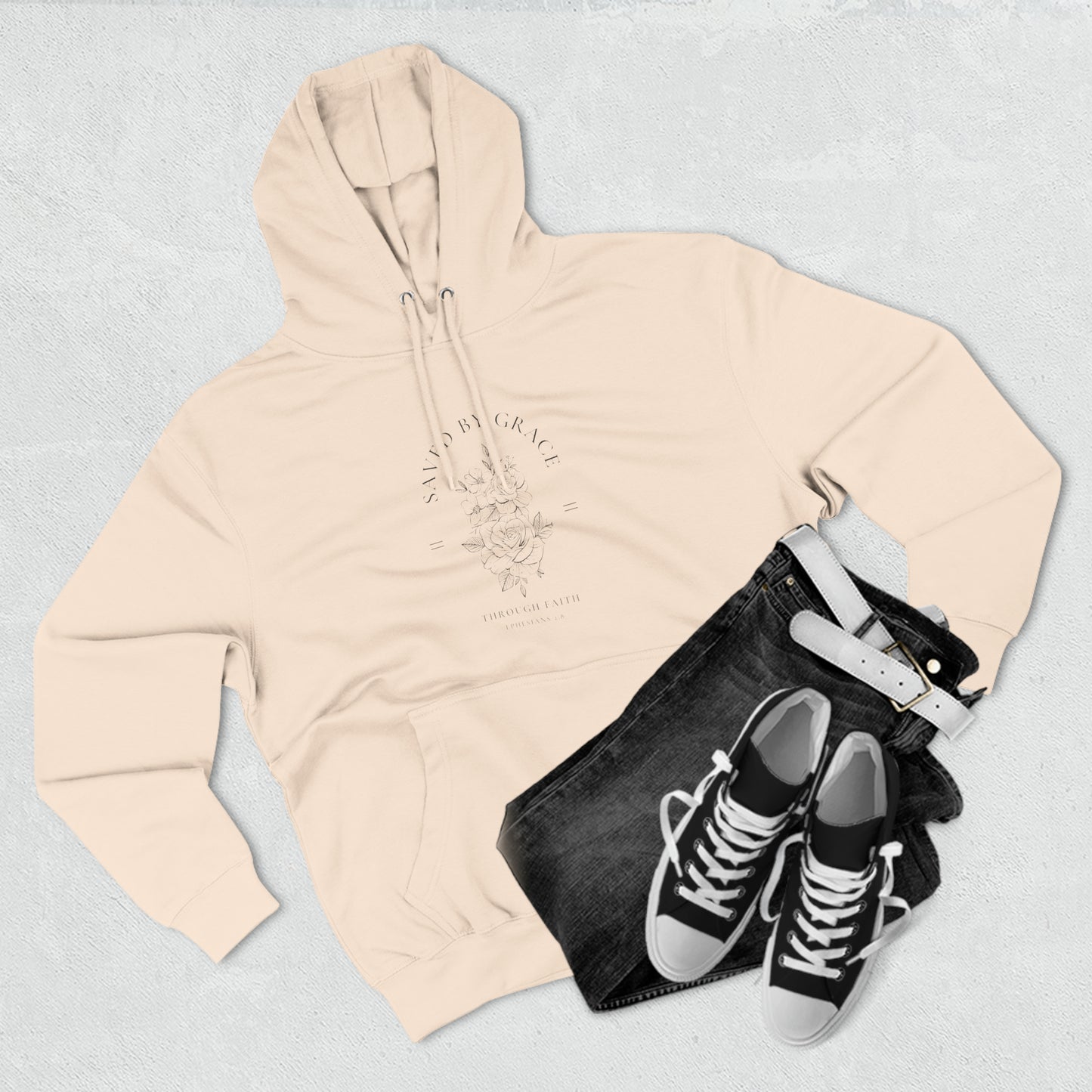 Saved By Grace Through Fait Hoodie for Christian Women