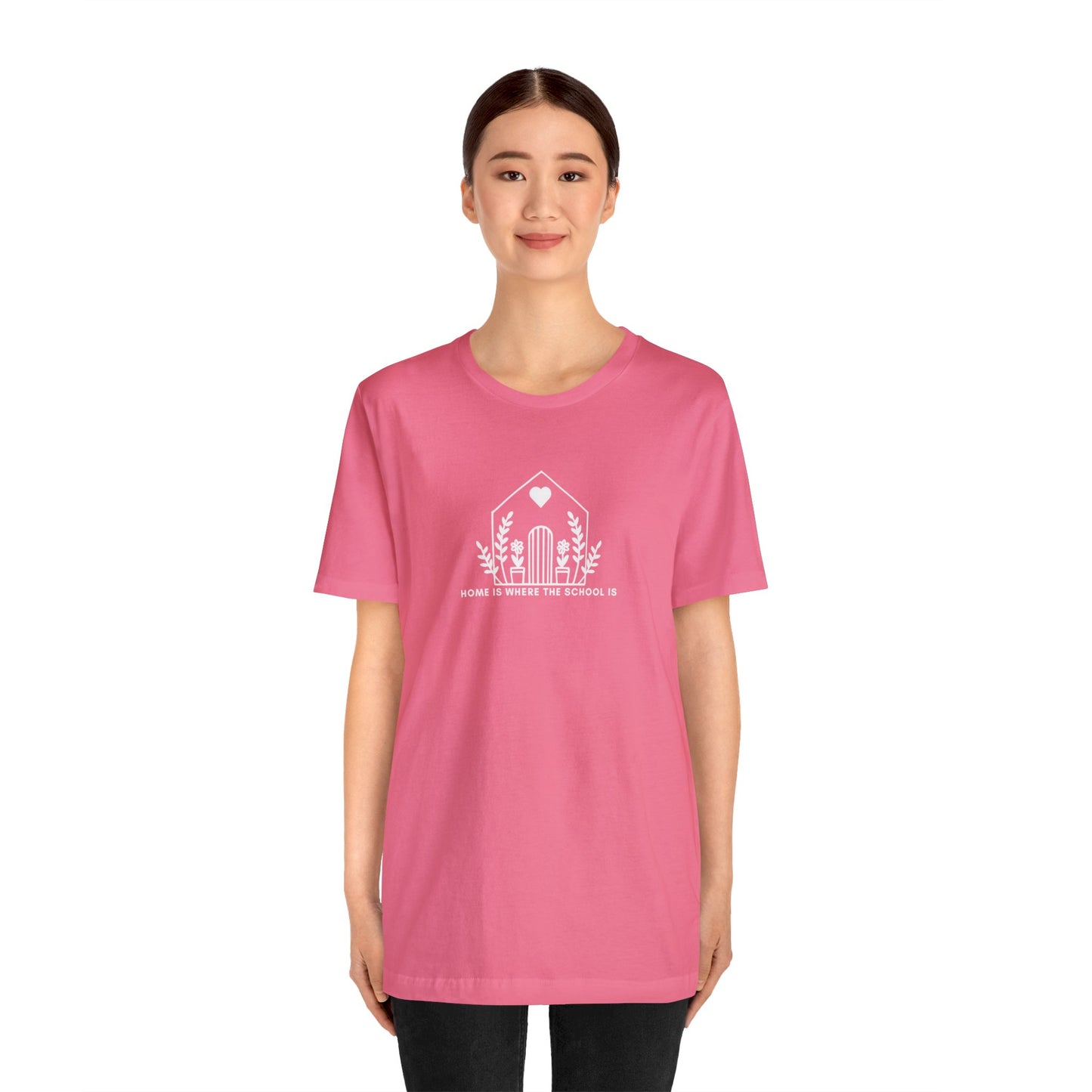 HOME IS WHERE THE SCHOOL IS - Homeschool Mom Christian T-shirts Proverbs 22:6