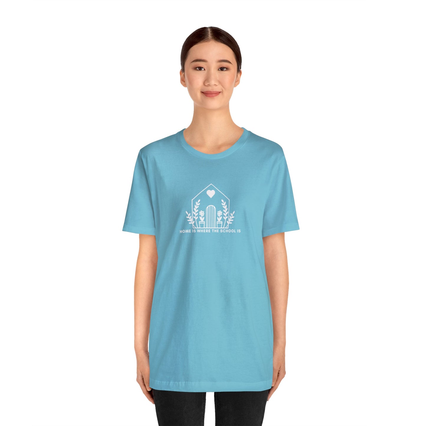 HOME IS WHERE THE SCHOOL IS - Homeschool Mom Christian T-shirts Proverbs 22:6