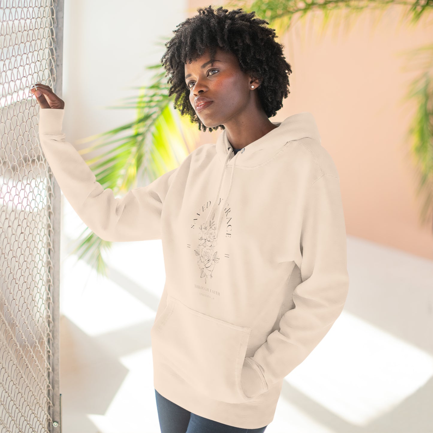 Saved By Grace Through Fait Hoodie for Christian Women