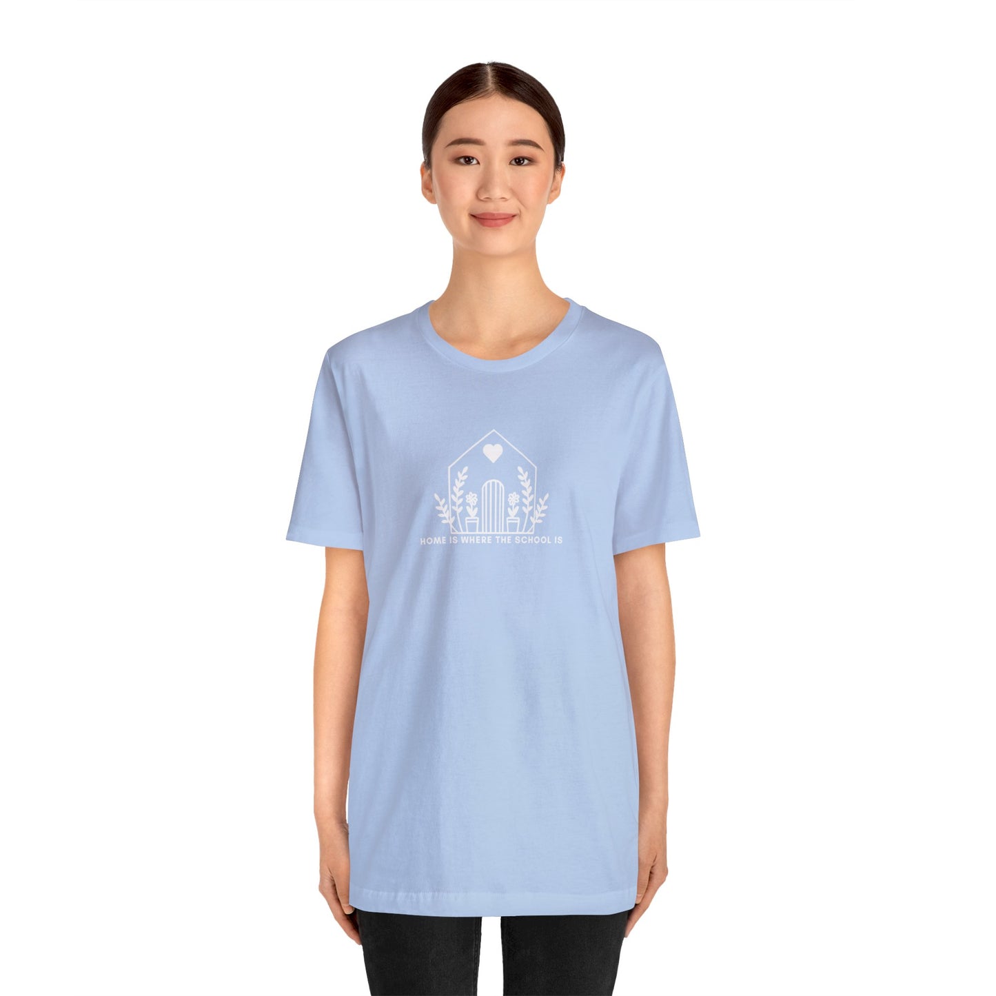 HOME IS WHERE THE SCHOOL IS - Homeschool Mom Christian T-shirts Proverbs 22:6