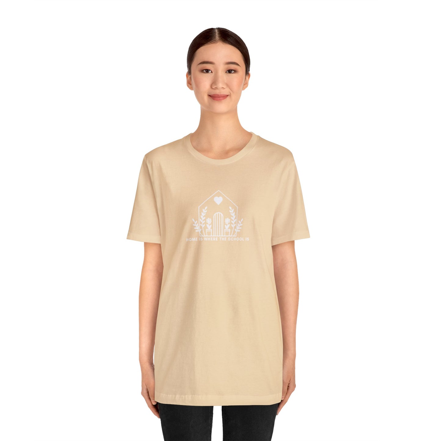 HOME IS WHERE THE SCHOOL IS - Homeschool Mom Christian T-shirts Proverbs 22:6