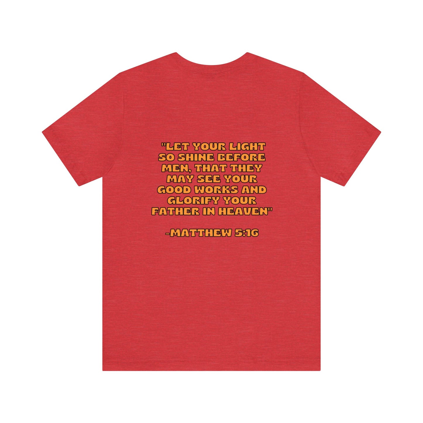"Let Your Light Shine" Retro Sunny Christian T-Shirt Matthew 5:16 - Christian T-shirts for Girls and Women