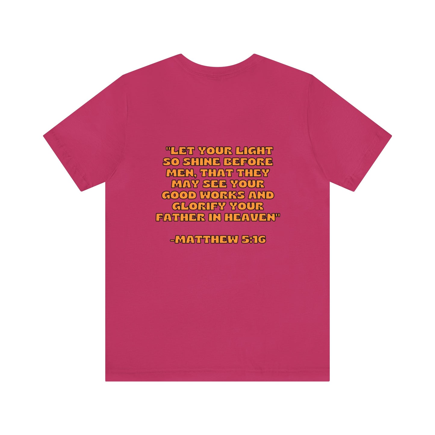 "Let Your Light Shine" Retro Sunny Christian T-Shirt Matthew 5:16 - Christian T-shirts for Girls and Women