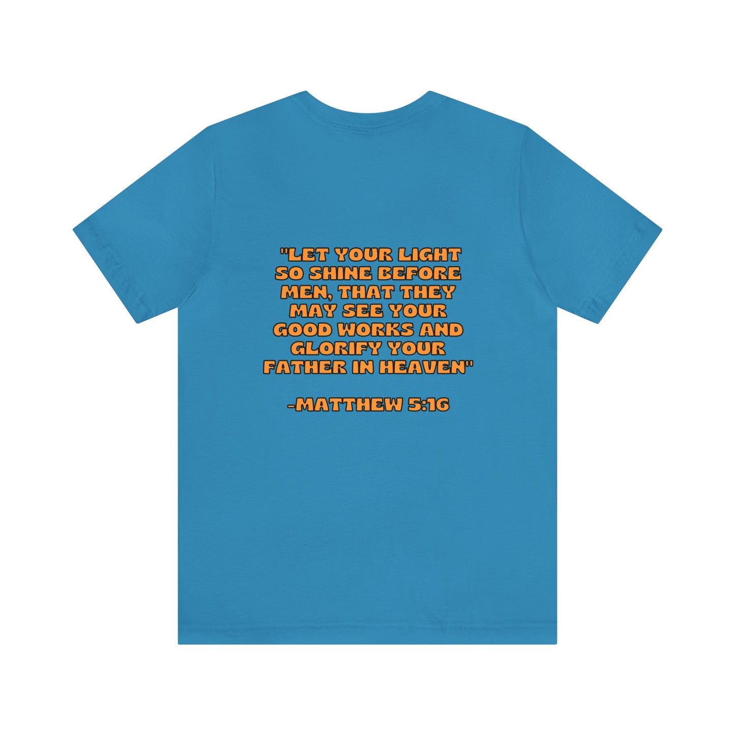 "Let Your Light Shine" Retro Sunny Christian T-Shirt Matthew 5:16 - Christian T-shirts for Girls and Women