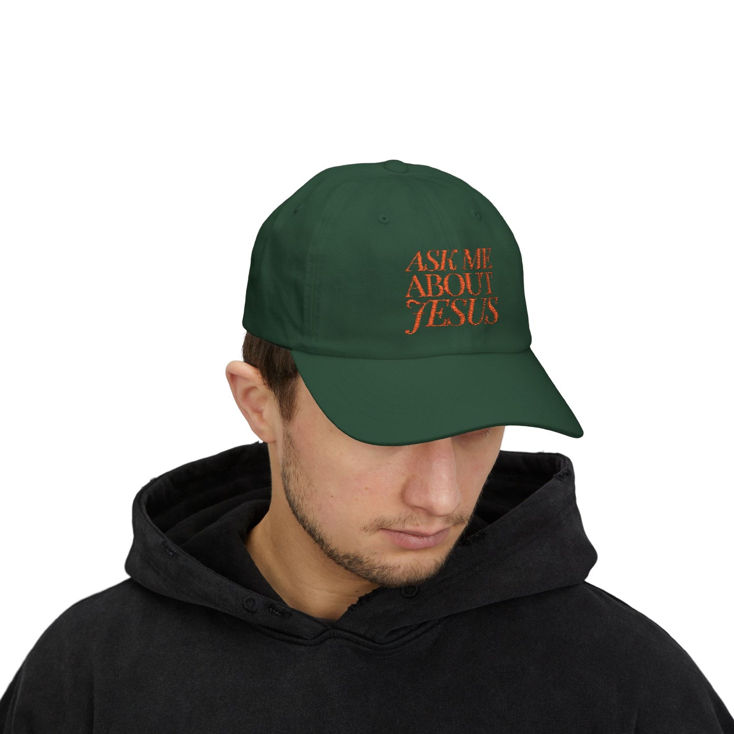 Ask Me About Jesus Classic Dad Cap