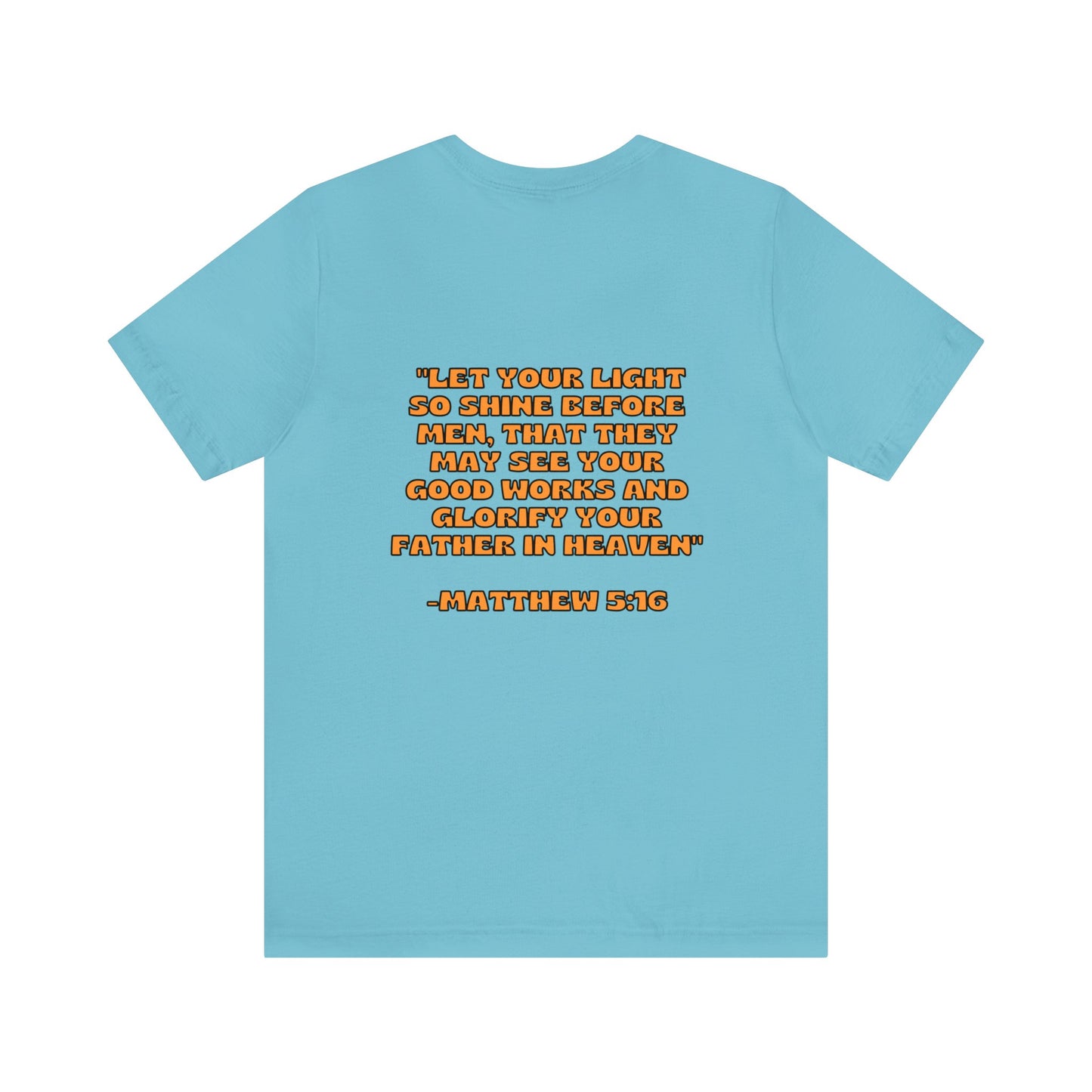 "Let Your Light Shine" Retro Sunny Christian T-Shirt Matthew 5:16 - Christian T-shirts for Girls and Women