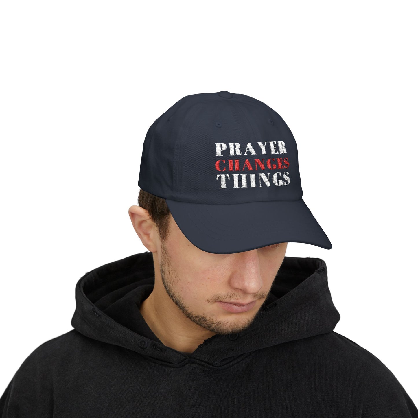 Prayer Changes Things Dad Cap, Inspirational Hat, Gift for Dad, Adjustable Cap, Baseball Cap, Christian Hat, Religious Headwear, Father's