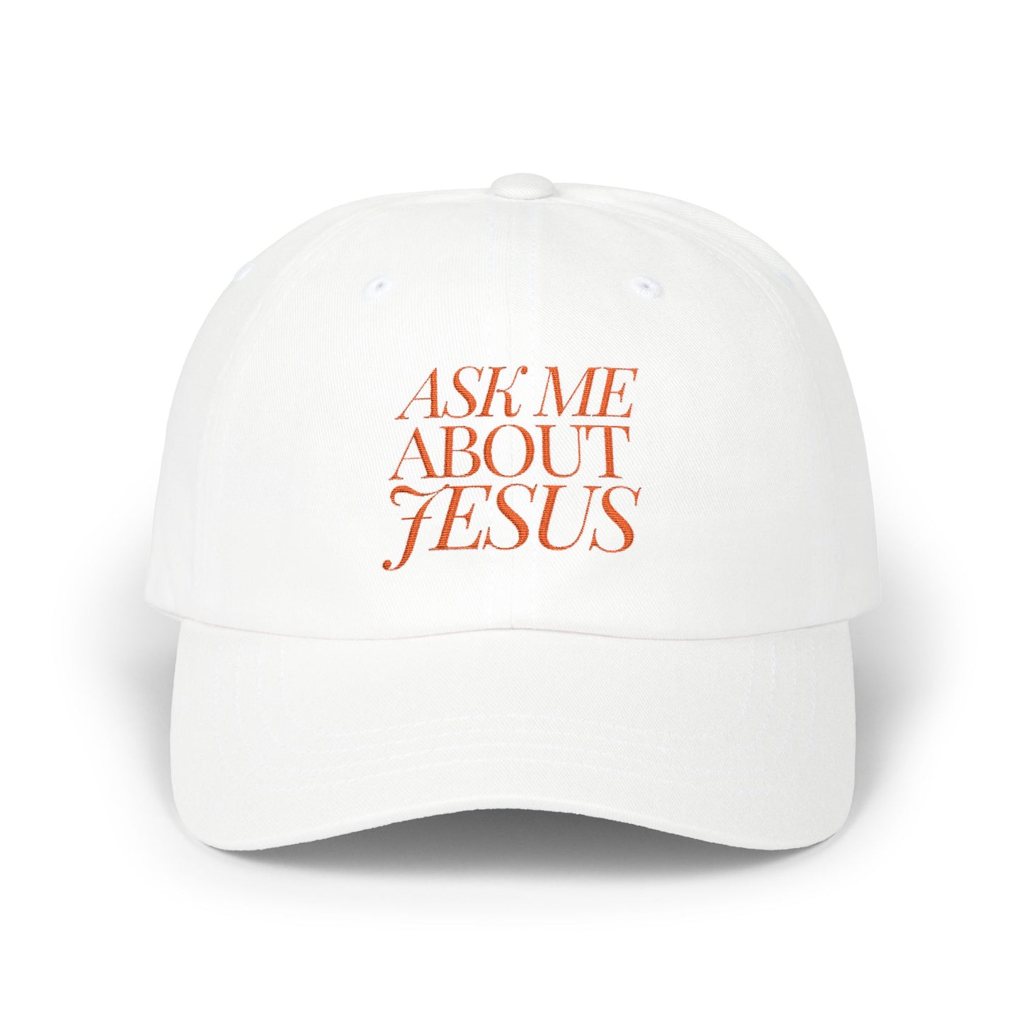 Ask Me About Jesus Classic Dad Cap