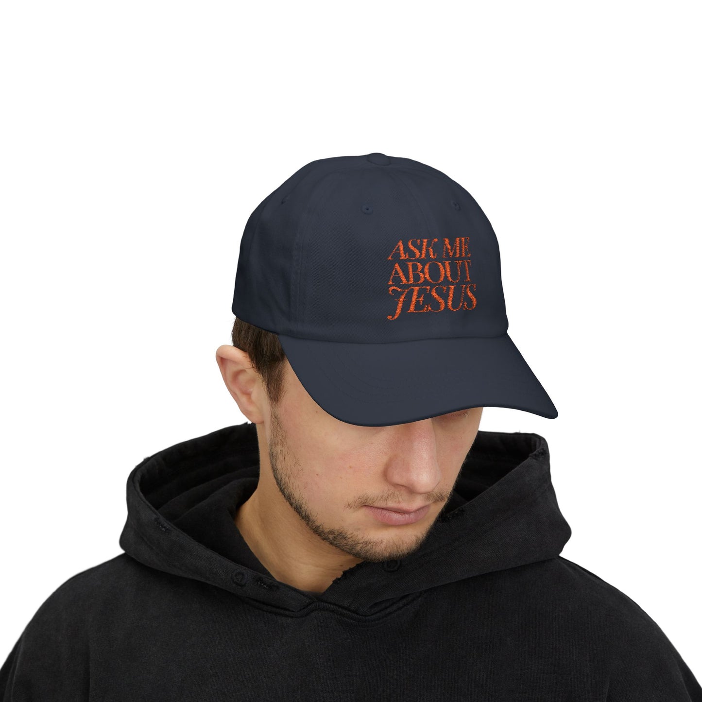 Ask Me About Jesus Classic Dad Cap