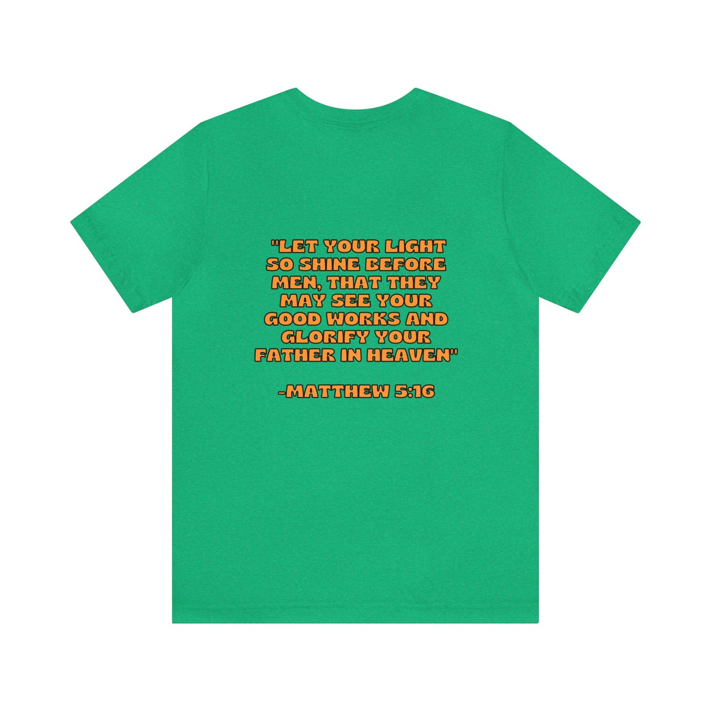 "Let Your Light Shine" Retro Sunny Christian T-Shirt Matthew 5:16 - Christian T-shirts for Girls and Women